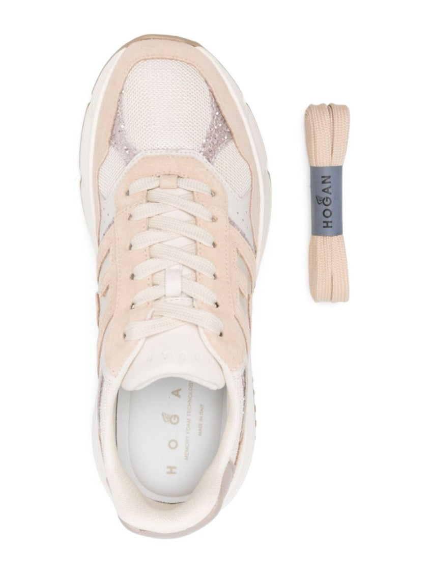 Hogan Layered Suede And Mesh Sneakers