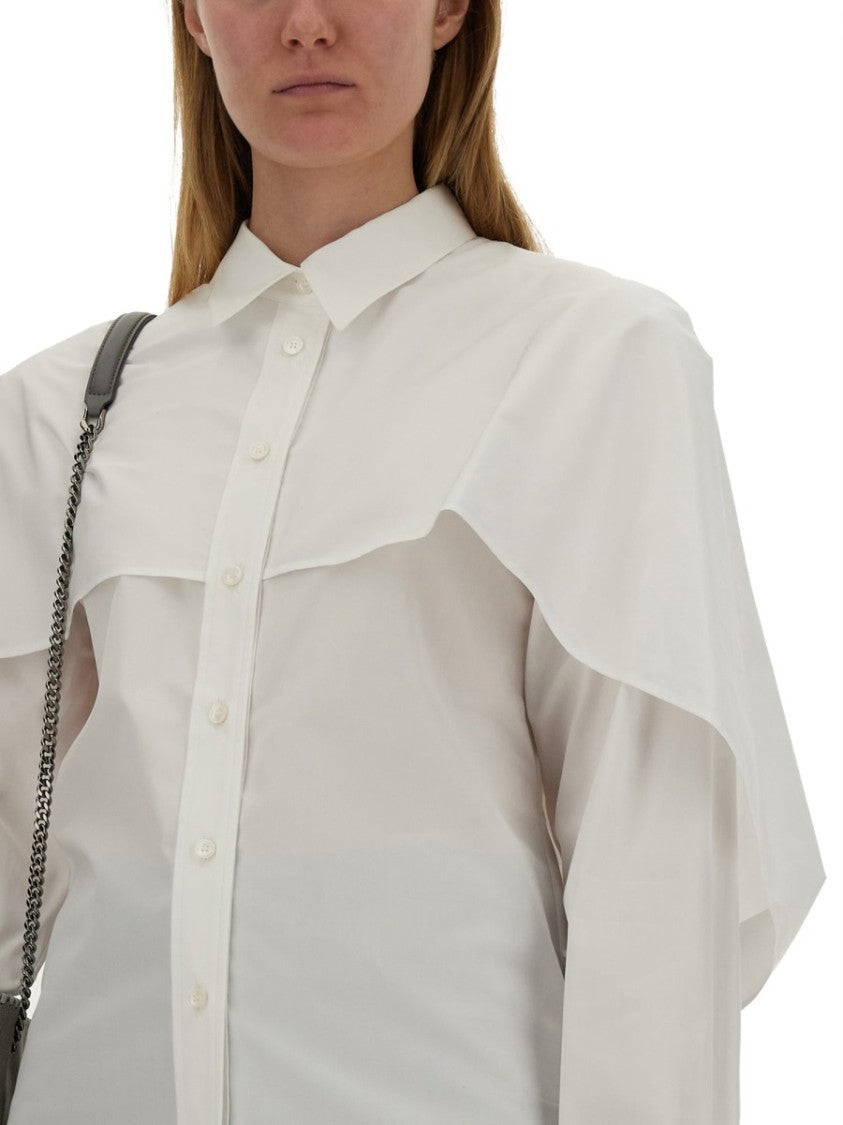 Stella Mccartney Shirt With Unique Cape Design And Structured Collar