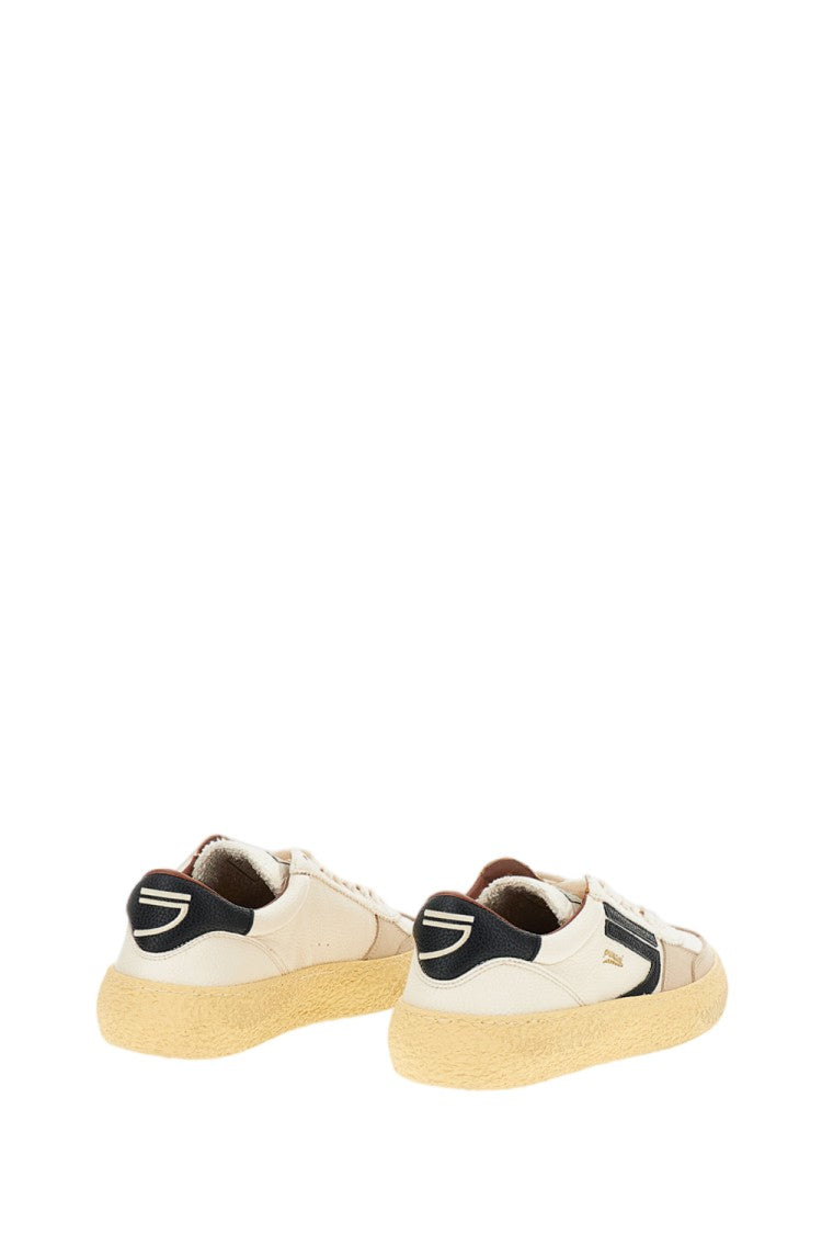 Puraai White 1.01 Vintage Vegan Leather Sneakers