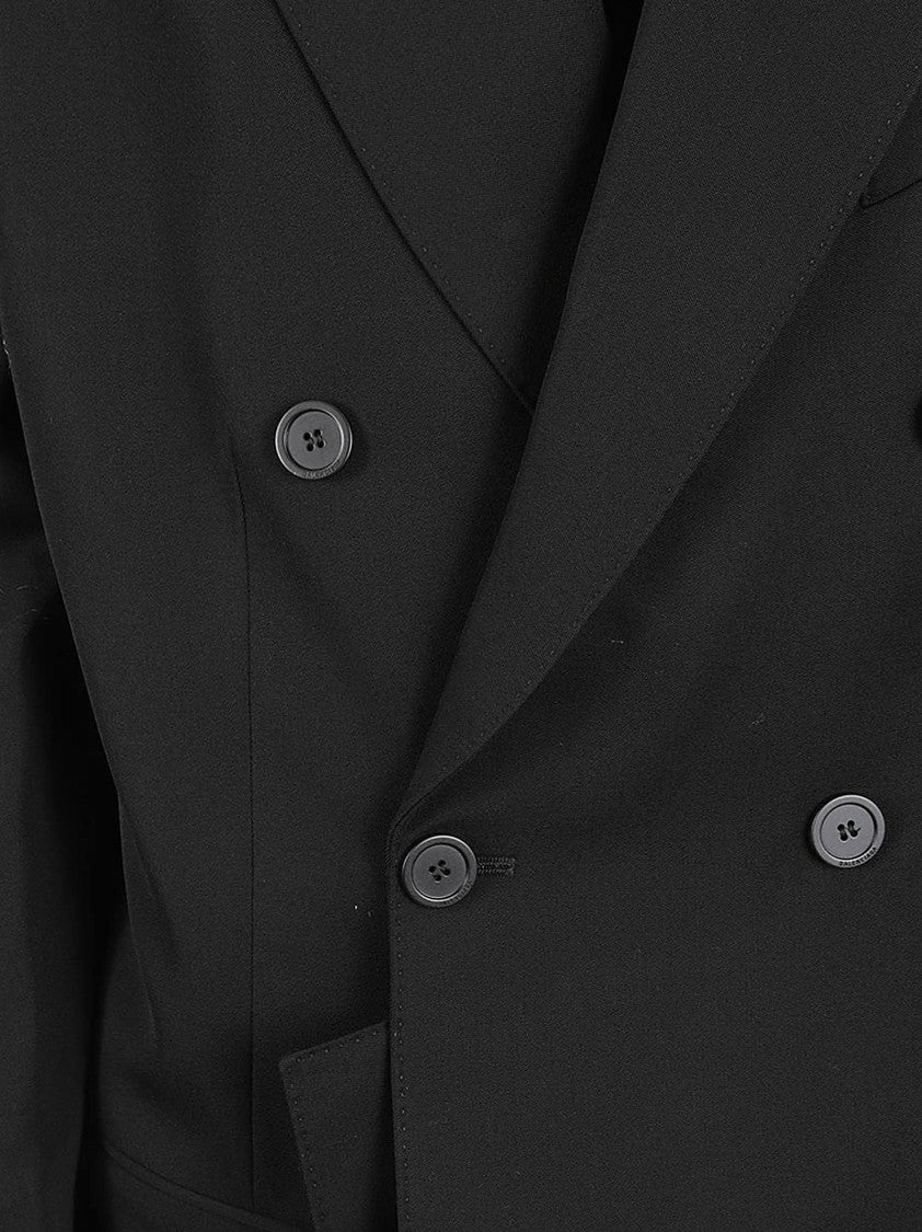 Balenciaga Double-Breasted Black Wool Jacket