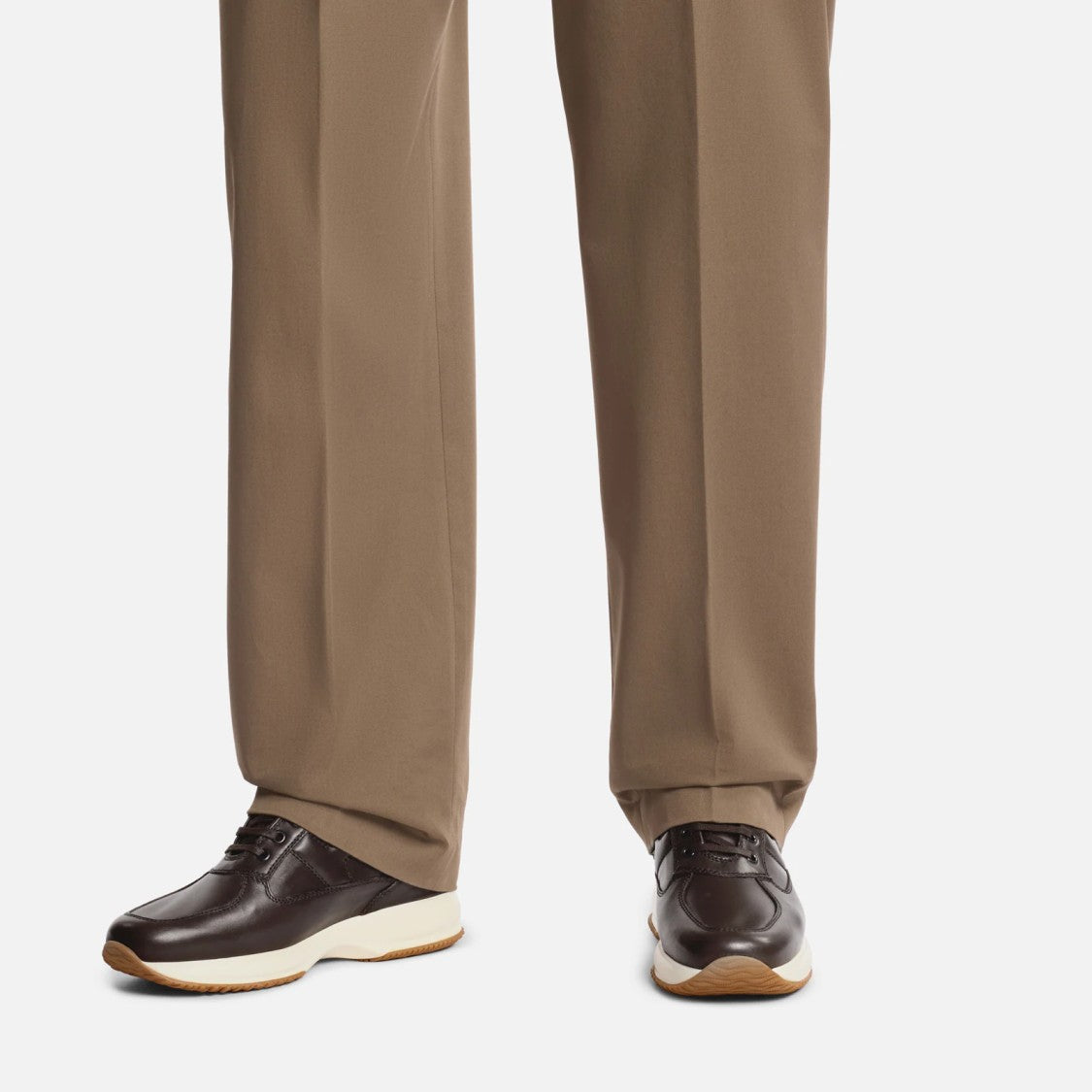 Hogan Sophisticated Brown Calfskin Interactive Shoes