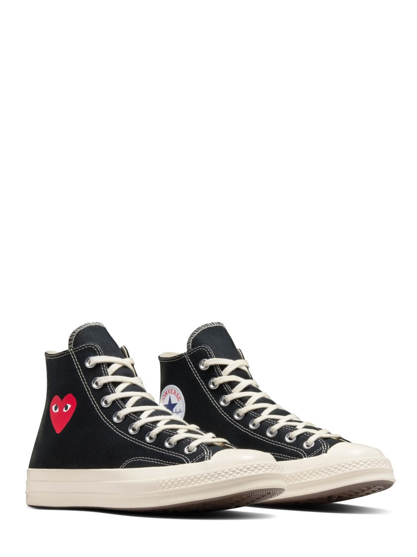 Comme Des Garçons X Converse High-Top Sneakers With Iconic Heart Emblem