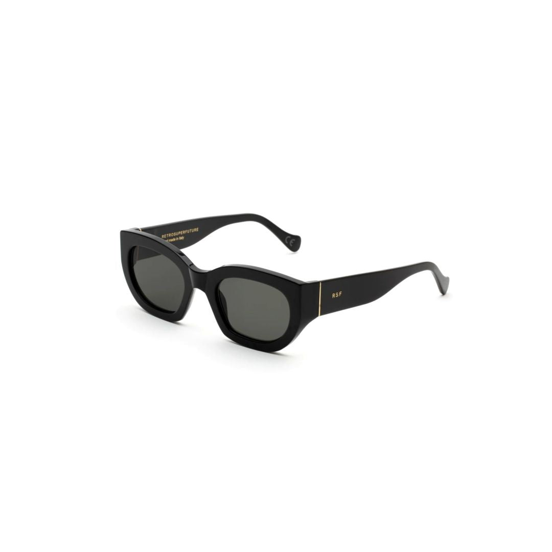 Retrosuperfuture Alva Black Bold Acetate Sunglasses
