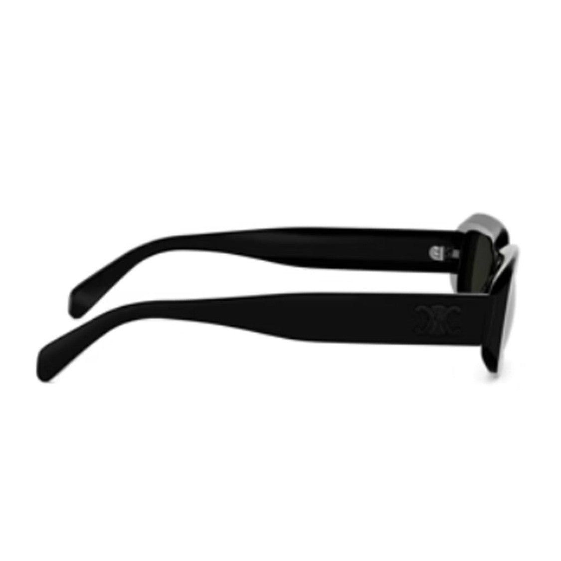 Celine Black Triomphe Acetate Rectangular Sunglasses