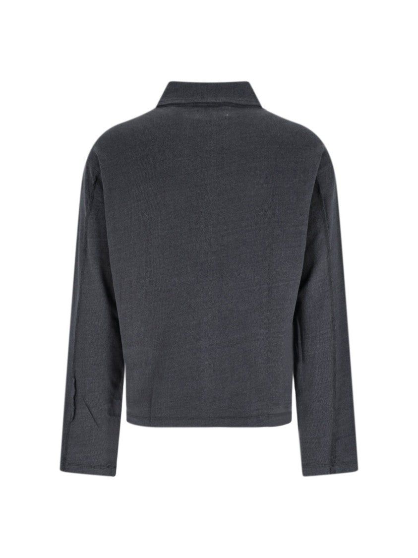 Mfpen Tailored Grey Button-Down Shirt With Classic Collar