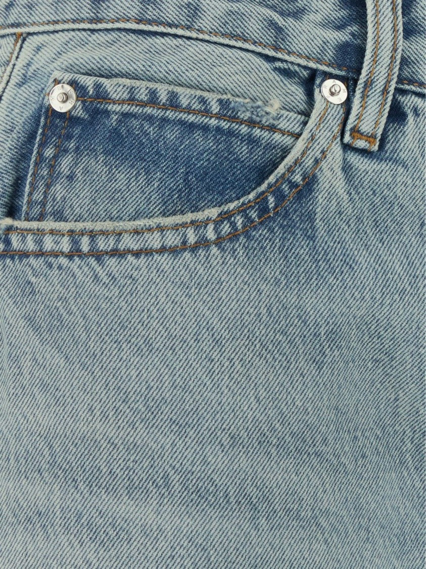 Frame Washed Black Denim Bow Jeans