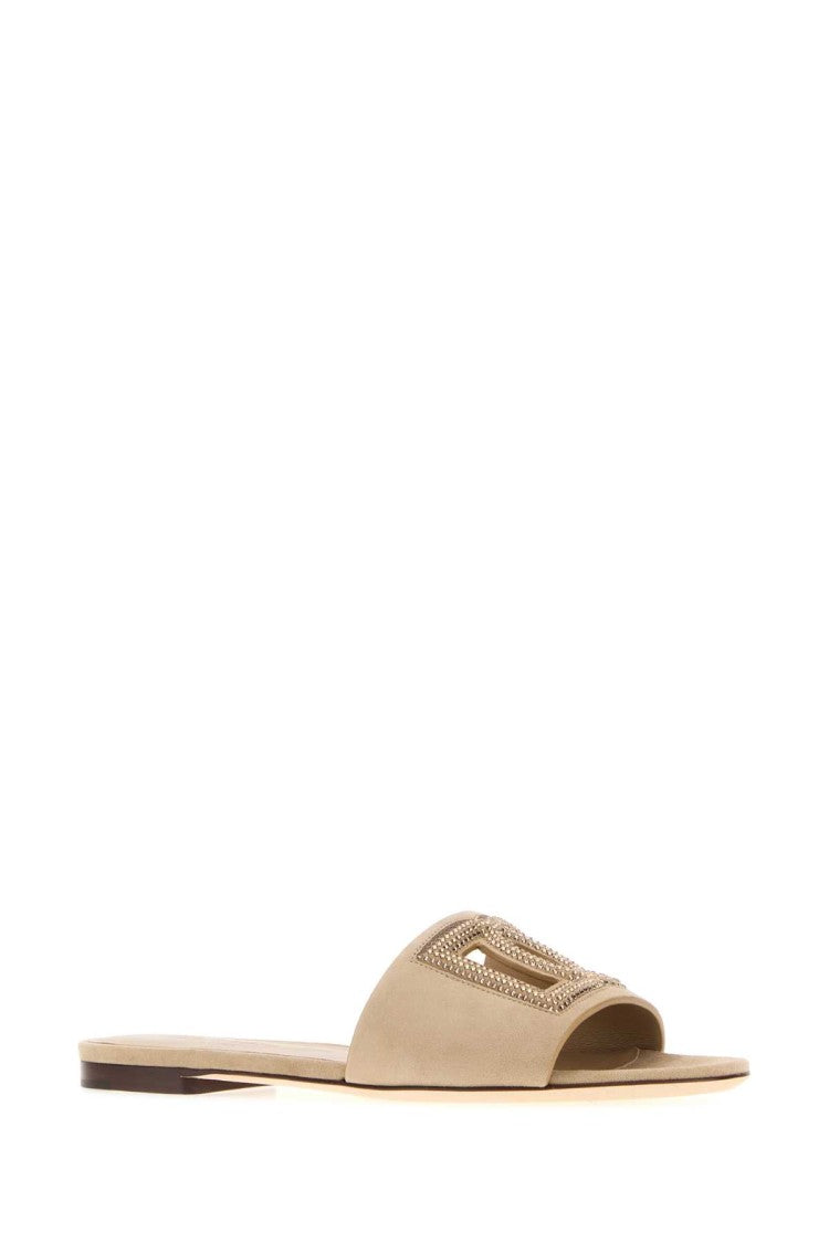Dolce & Gabbana Beige Suede Slippers