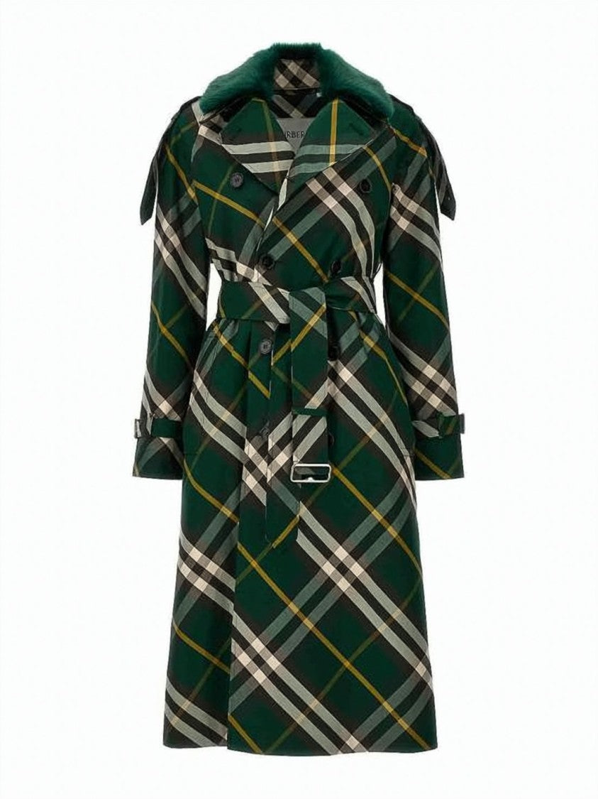 Burberry Double-Breasted Trench Coat With Belted Waist