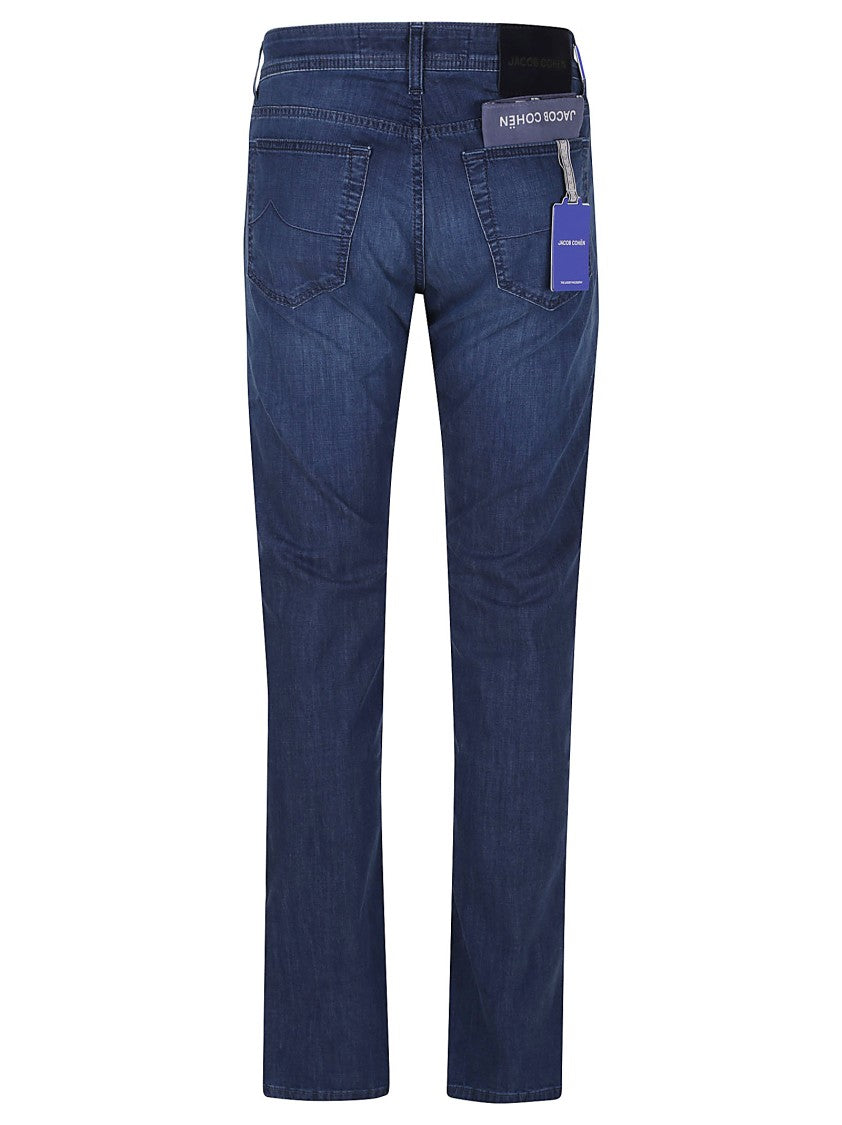 Jacob Cohen Tailored Fit Denim Jeans With Classic Five-Pocket Design