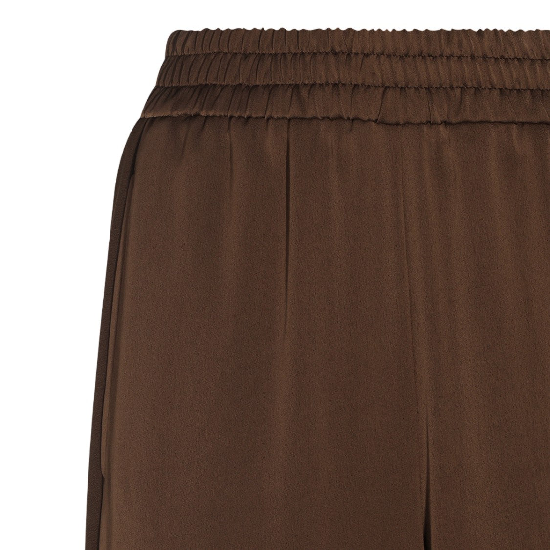 Twin-Set Wide-Leg Trousers With Elastic Waistband And Subtle Sheen