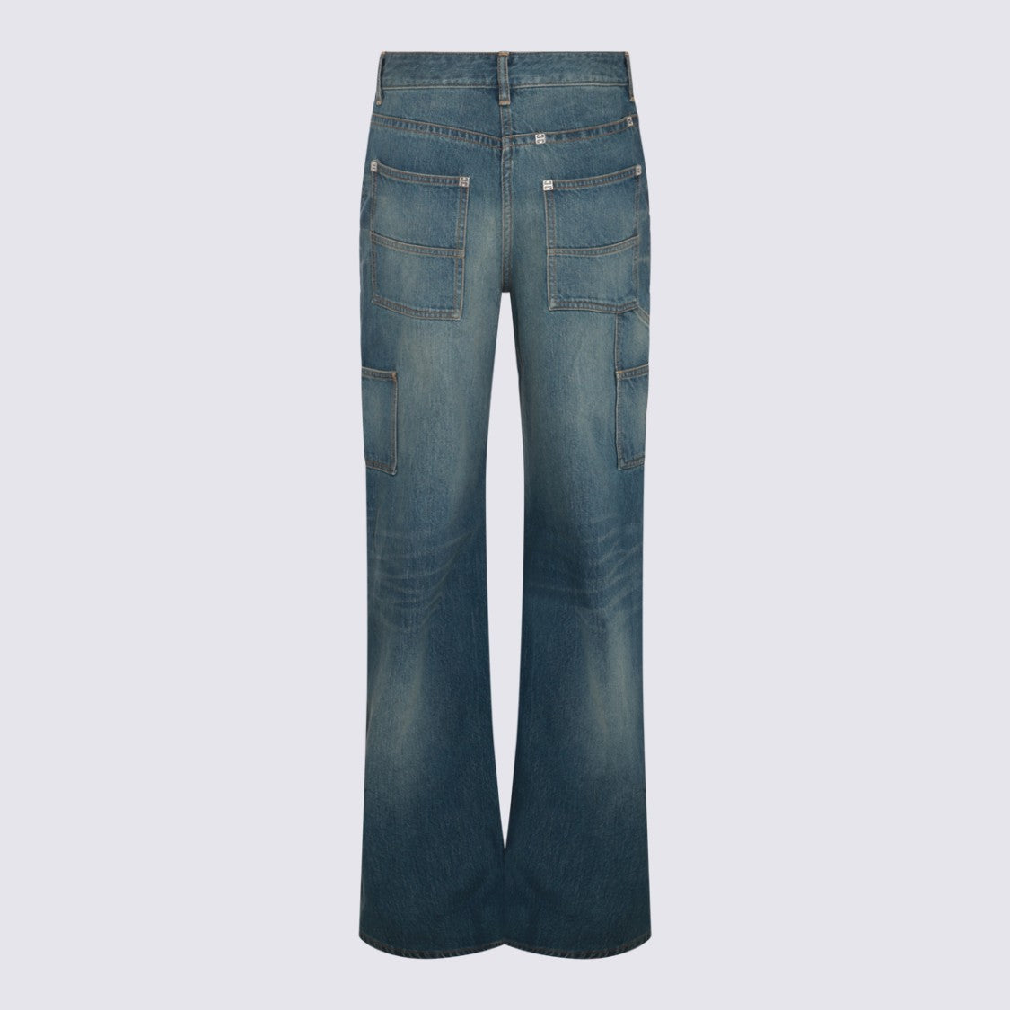Givenchy High-Waisted Flared Jeans With Curved Seams And Rivet Details