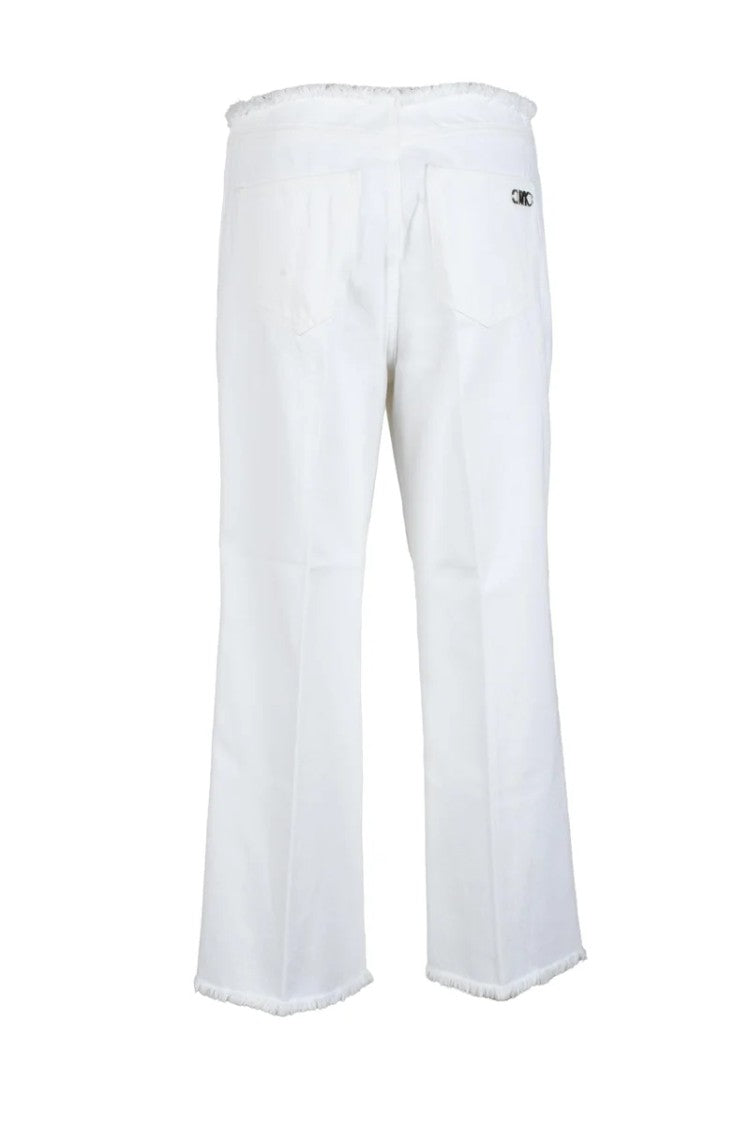 Michael Kors White Straight-Leg Jeans