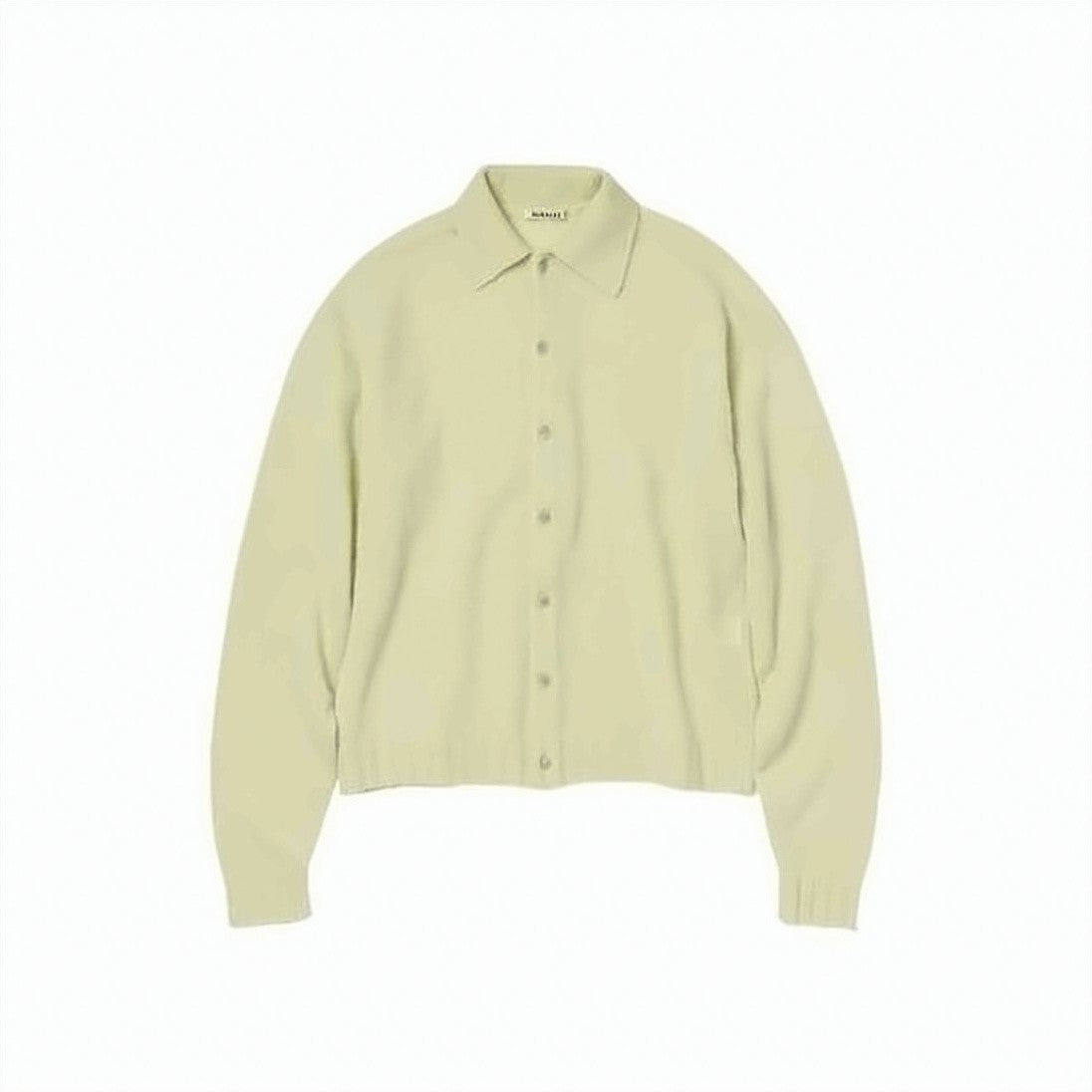 Auralee Button-Up Knit Cardigan With Classic Collar