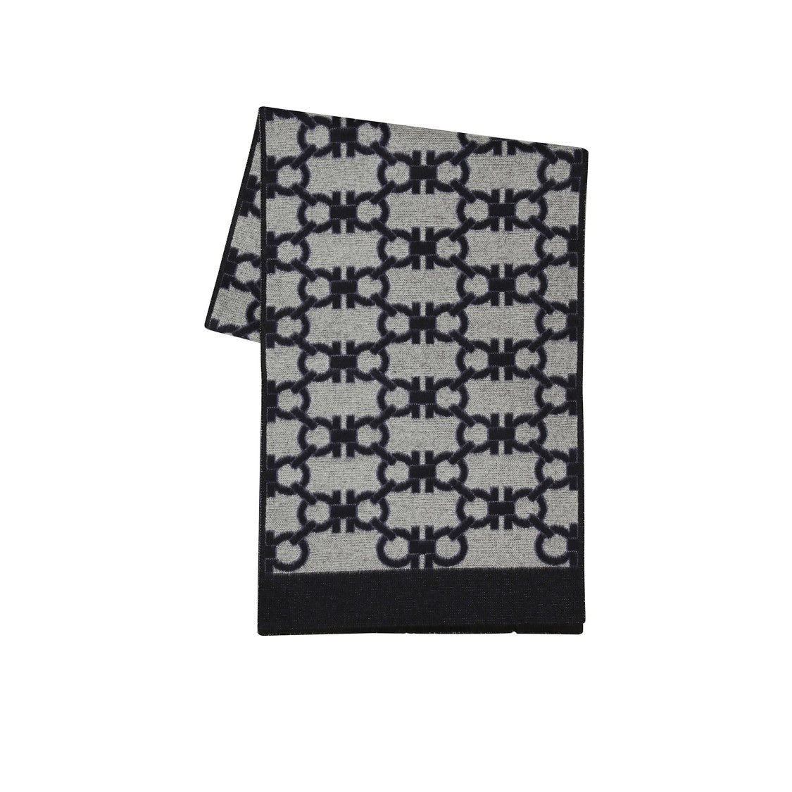 Ferragamo Jacquard Gancini Patterned Scarf