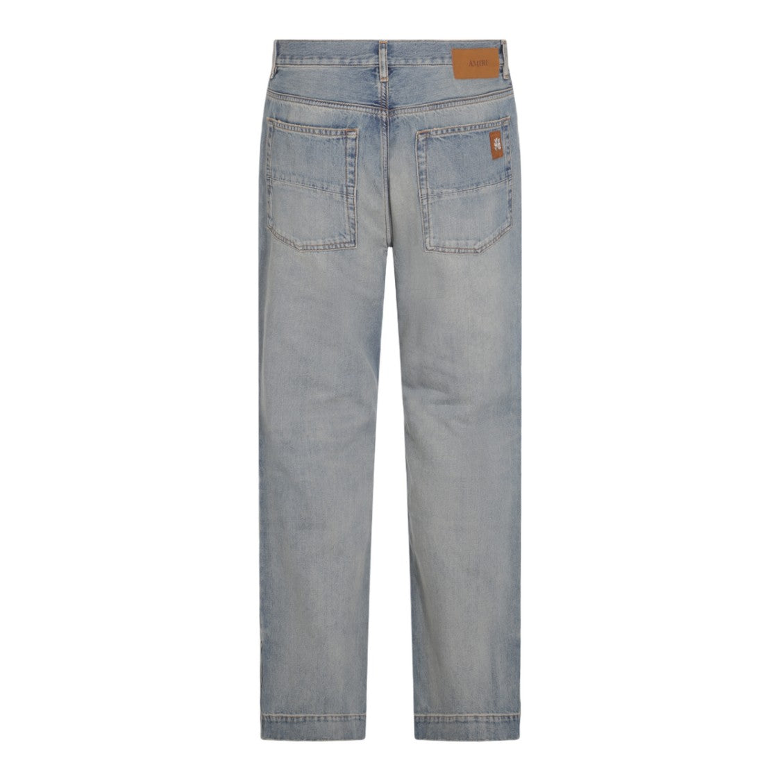 Amiri Straight-Leg Denim Jeans With Light Blue Wash