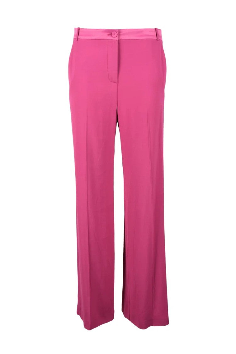 Patrizia Pepe Viscose Stretch Trousers - Fuchsia