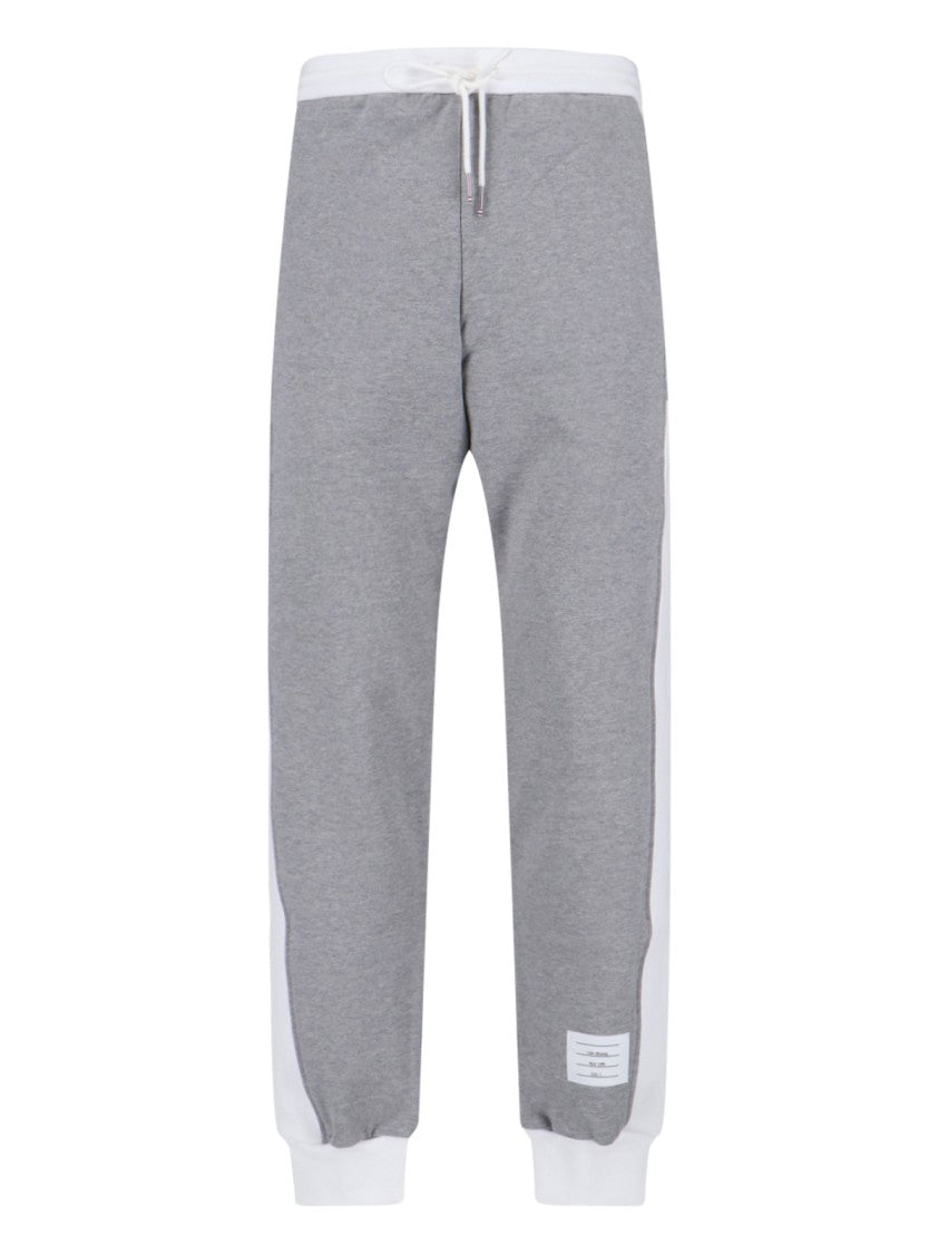 Thom Browne "4-Bar" Track Pants – Light Grey