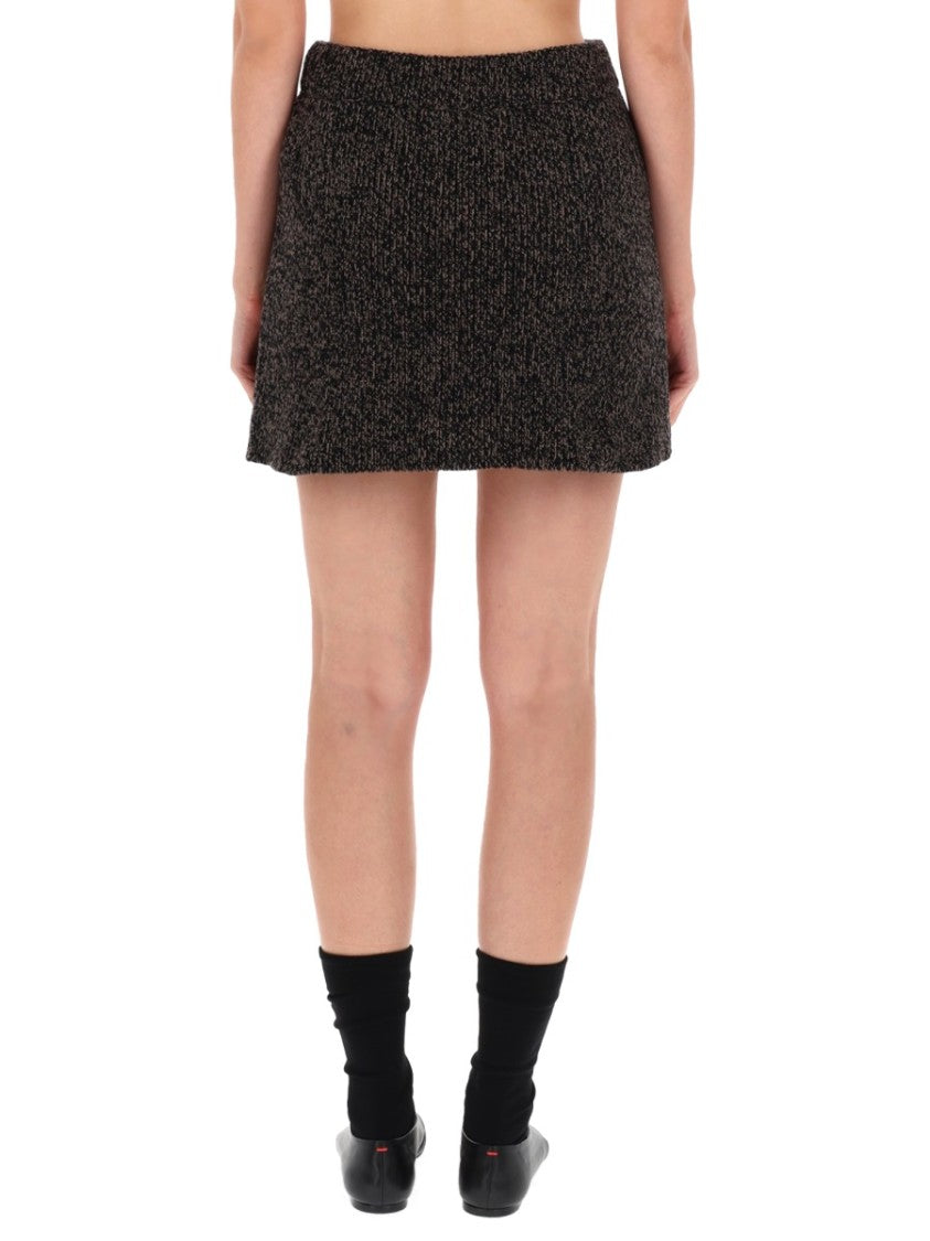 Our Legacy Textured Knit Mini Skirt In Superfine Wool