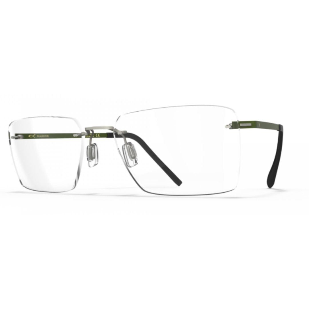Blackfin Bf1071 Aero Loop B2-P1 Rimless Rectangular Lenses With Slim Metallic Temples