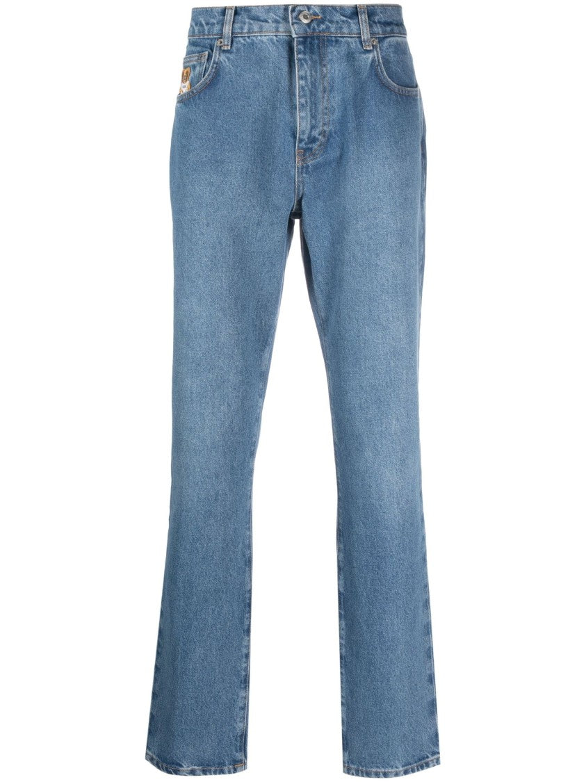 Moschino Relaxed Fit Straight Jeans With Five-Pocket Design