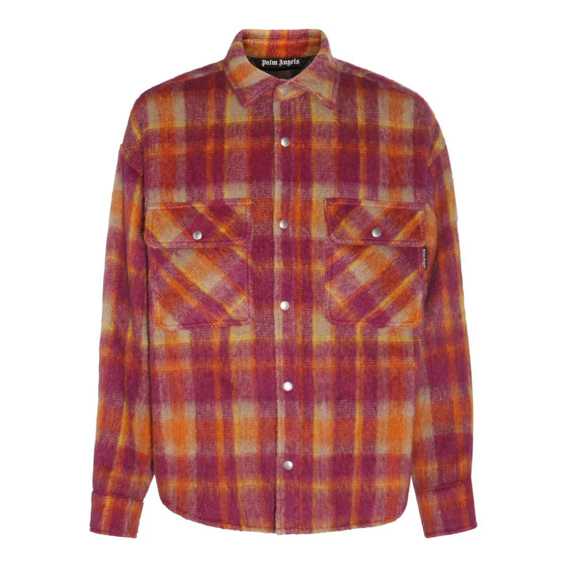 Palm Angels Check Motif Casual Jacket With Flap Pockets