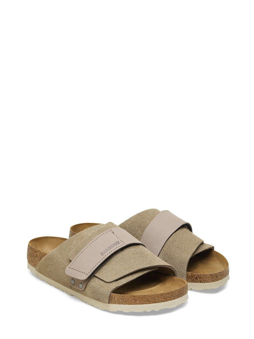 Birkenstock Minimalist Taupe Nubuck Sandals With Adjustable Strap
