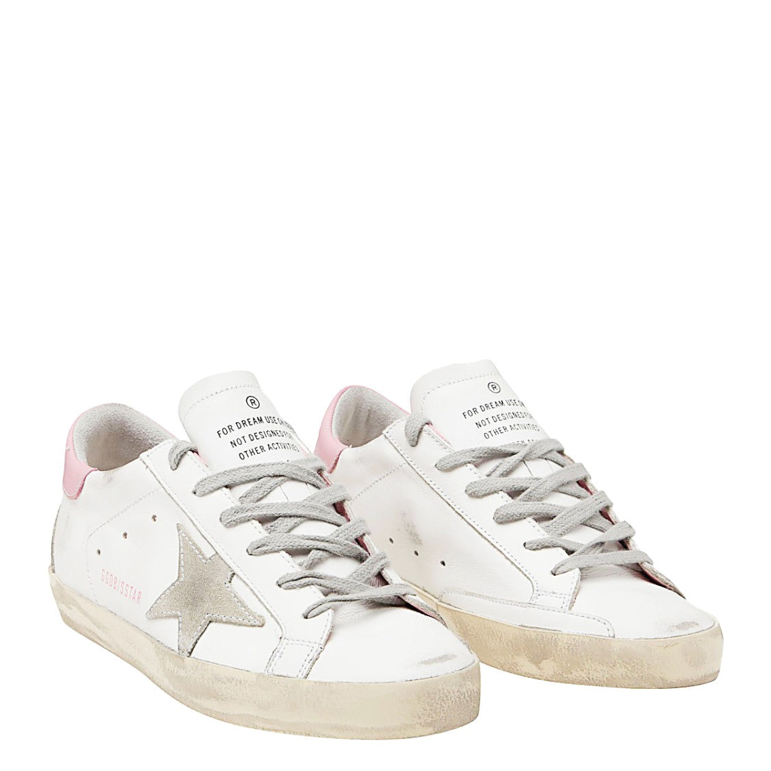 Golden Goose White Ice And Pink Leather Super-Star Sneakers