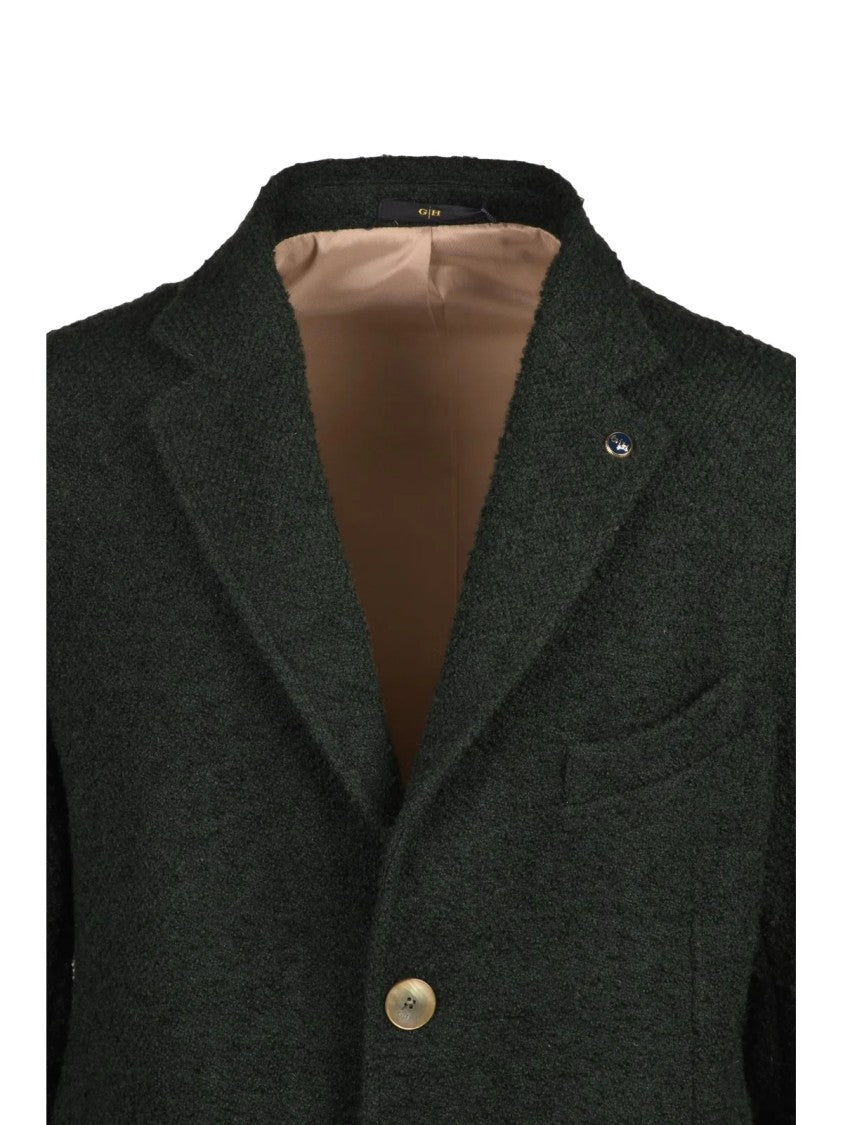 Gih Green Wool-Alpaca Blend Coat