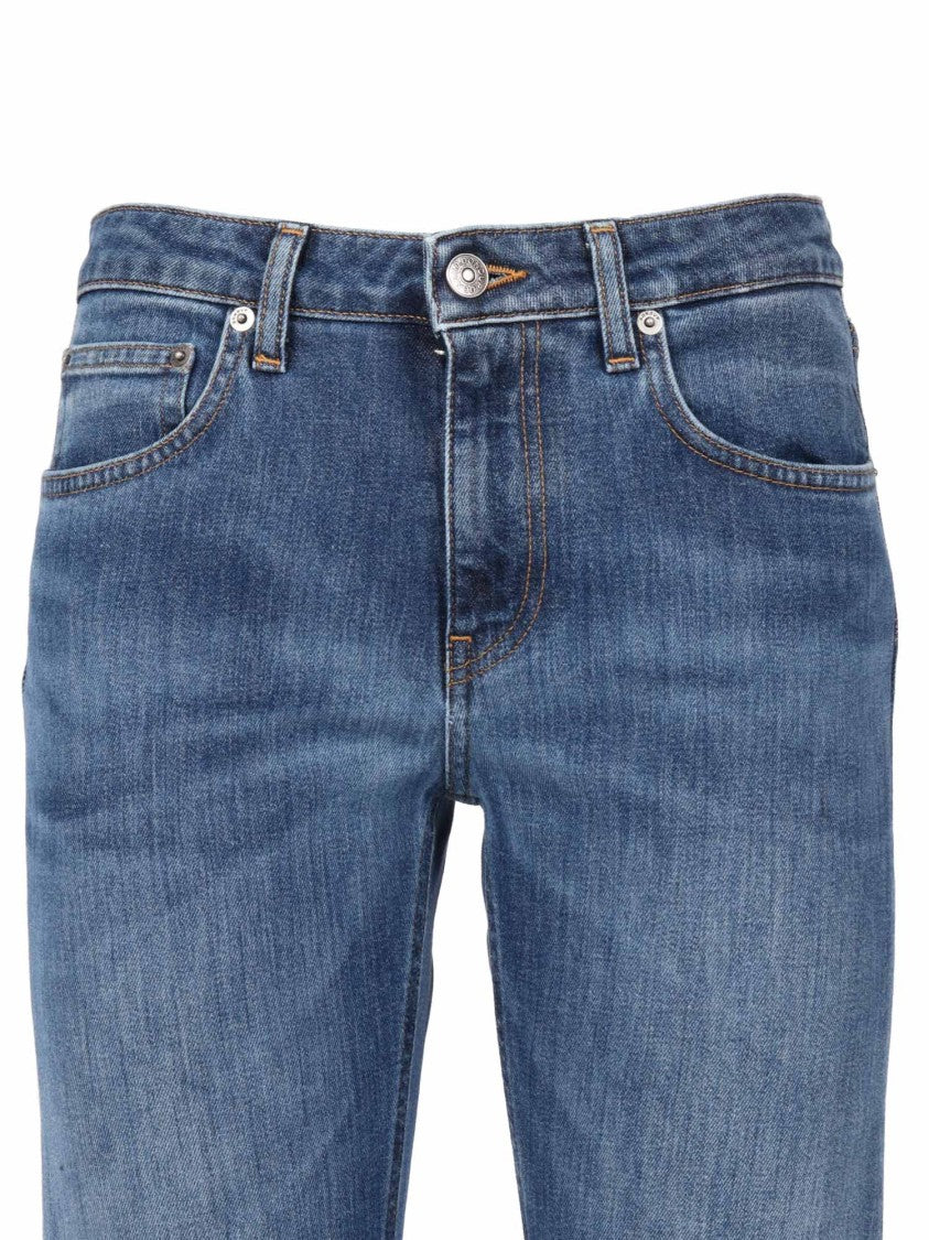 Dondup Relaxed Fit Jeans With Rolled Cuffs