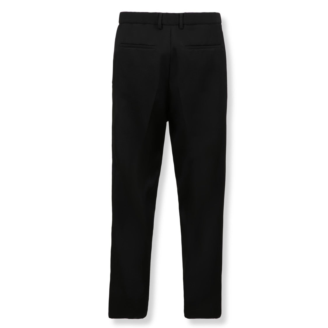 Jil Sander Straight Wool Trousers With Back Flap Pockets