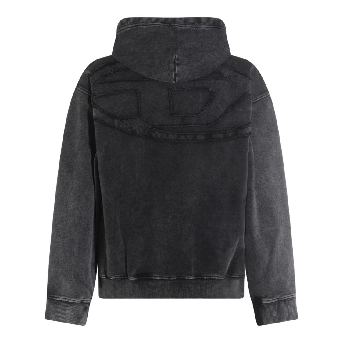 Diesel Washed Grey Hoodie With Subtle Design Details