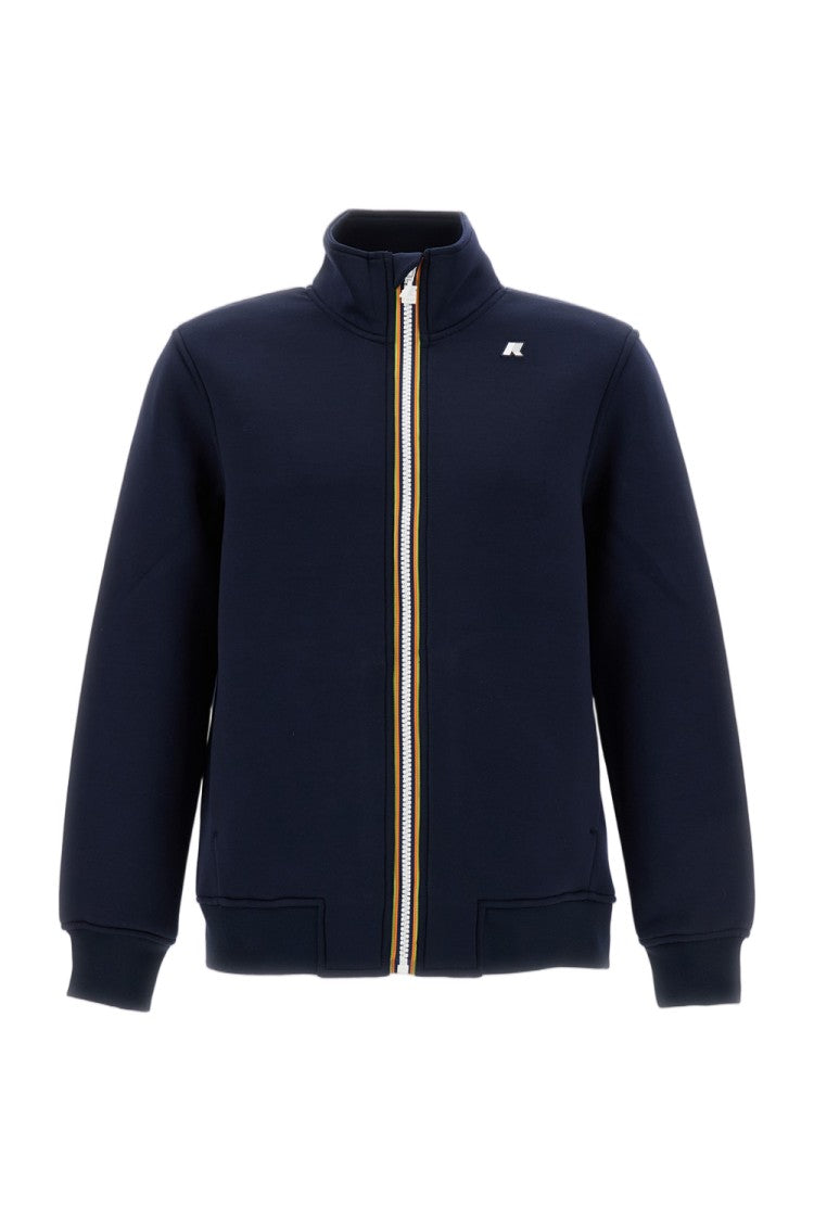 K-Way Blue Depth Finn Spacer Scuba Zip-Through Knit