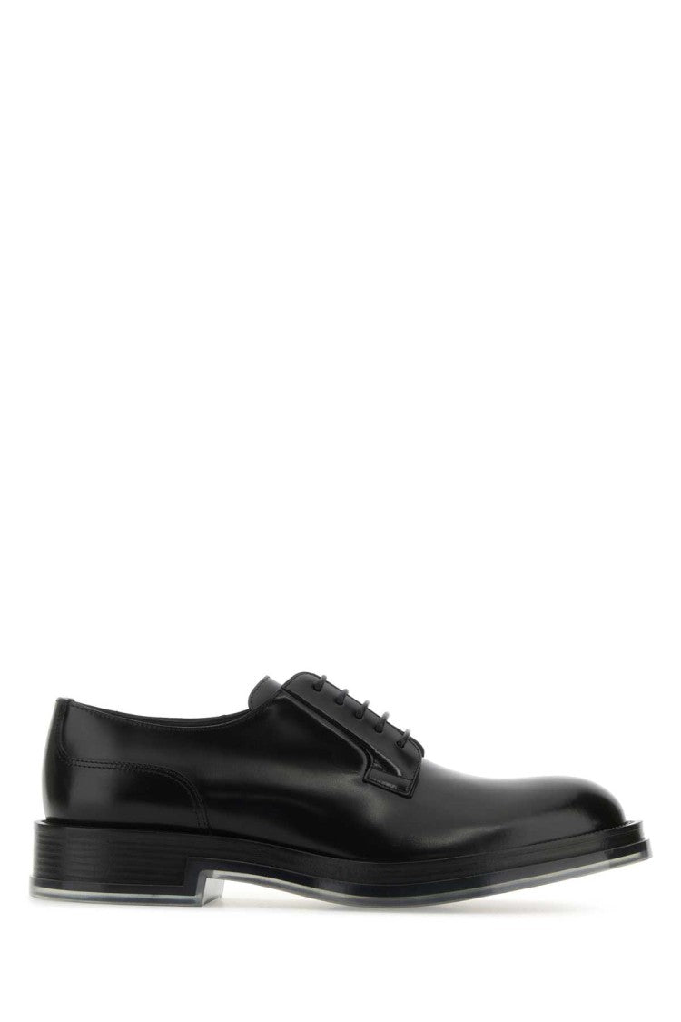 Alexander Mcqueen Black Leather Float Lace-Up Shoes