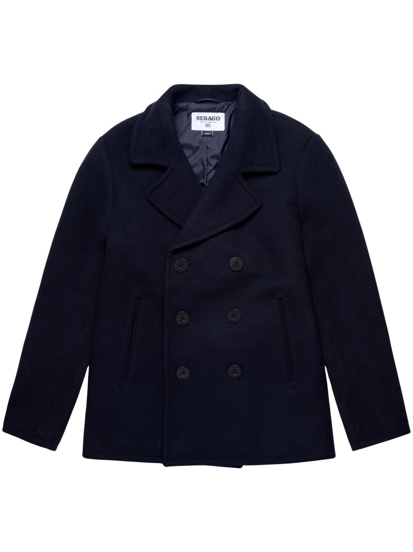 Sebago Marine Blue Yachting Mid Wool-Blend Jacket