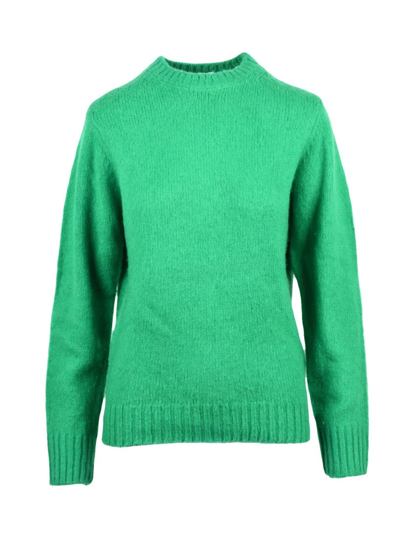 Aspesi Green Classic Wool Crewneck Sweater