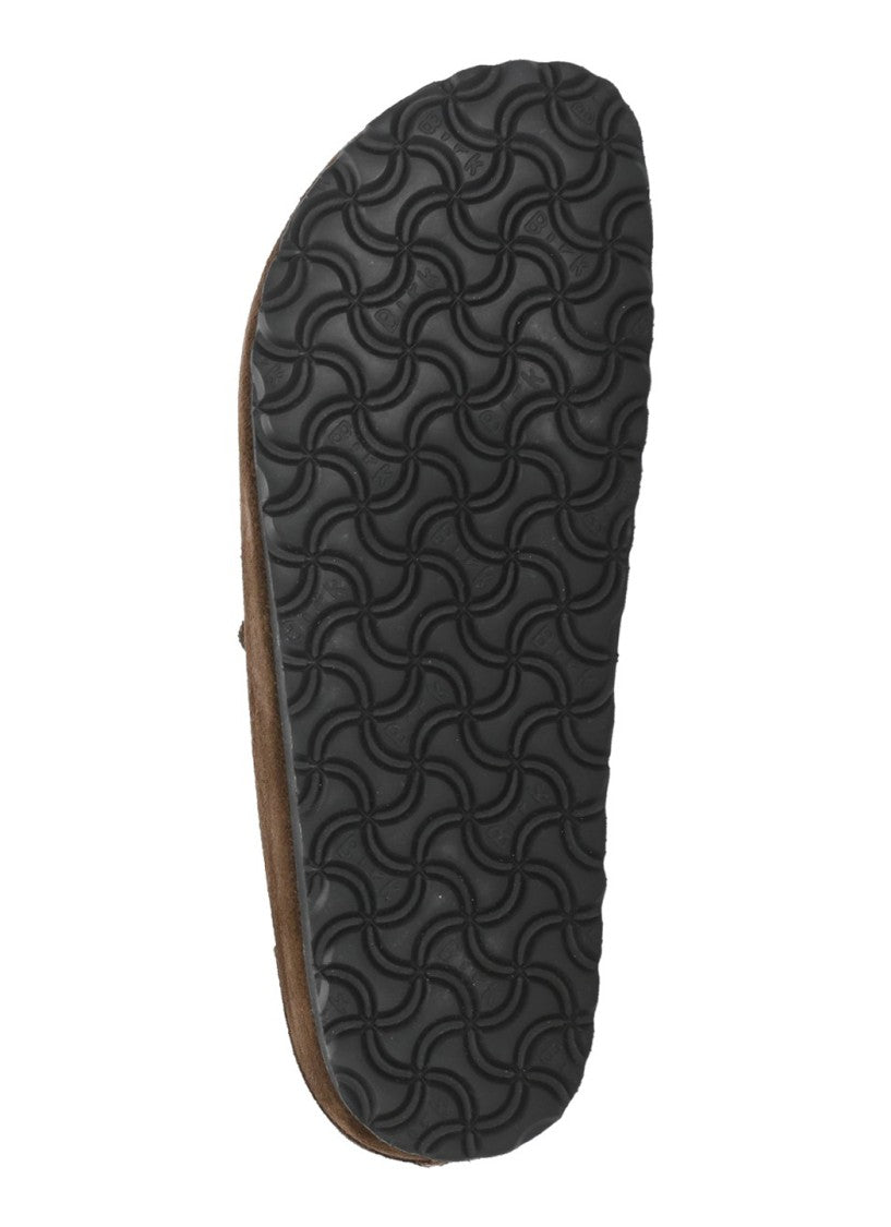 Birkenstock Brown Naples Wrapped Suede Sandals