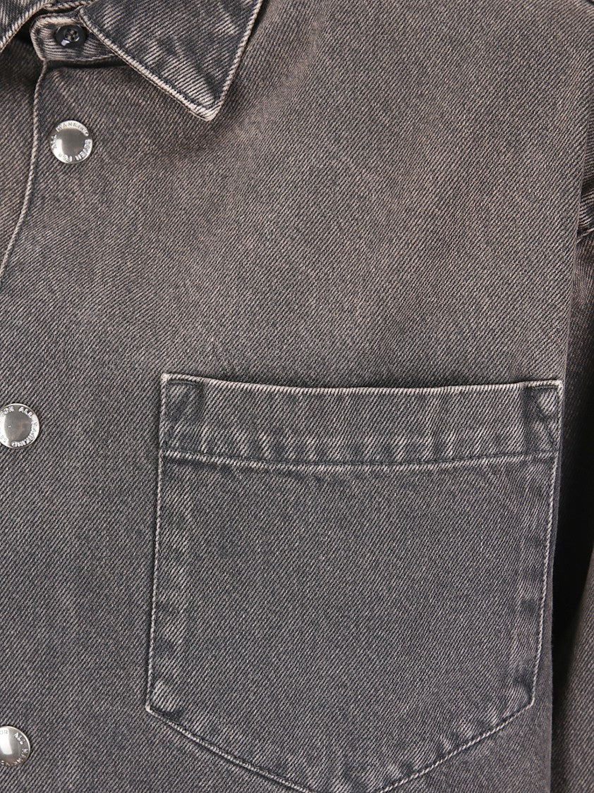 7 For All Mankind Long-Sleeved Casual Shirt With Snap Button Closure