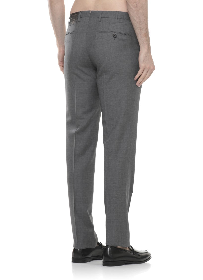 Incotex Grey Super 130'S Virgin Wool Chino Pants