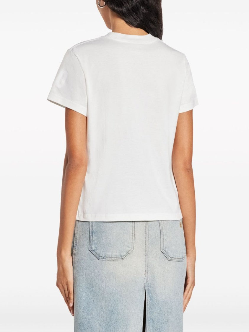 Courrèges Logo-Print Cotton T-Shirt With Iconic Branding