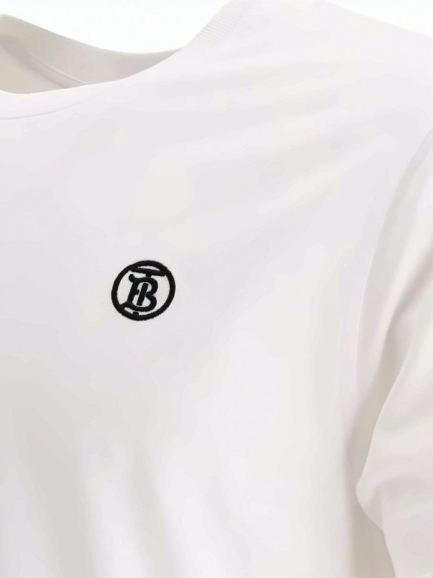 Burberry Short-Sleeve Crew Neck T-Shirt With Embroidered Logo