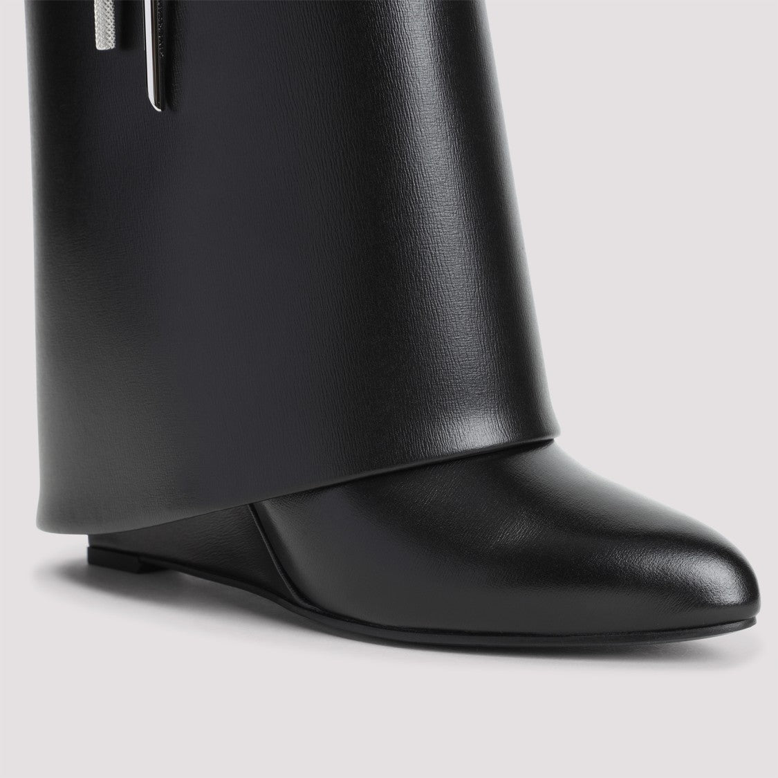 Givenchy Black Calf Leather Shark Lock Pant 90 Ankle Boots