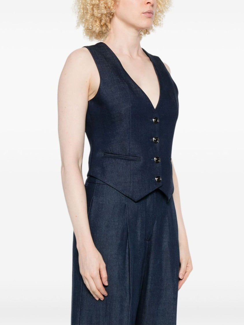 Liu Jo Deep V-Neck Sleeveless Jacket