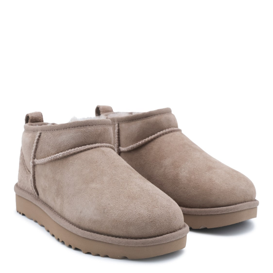 Ugg Suede Ankle Boots With Plush Lining
