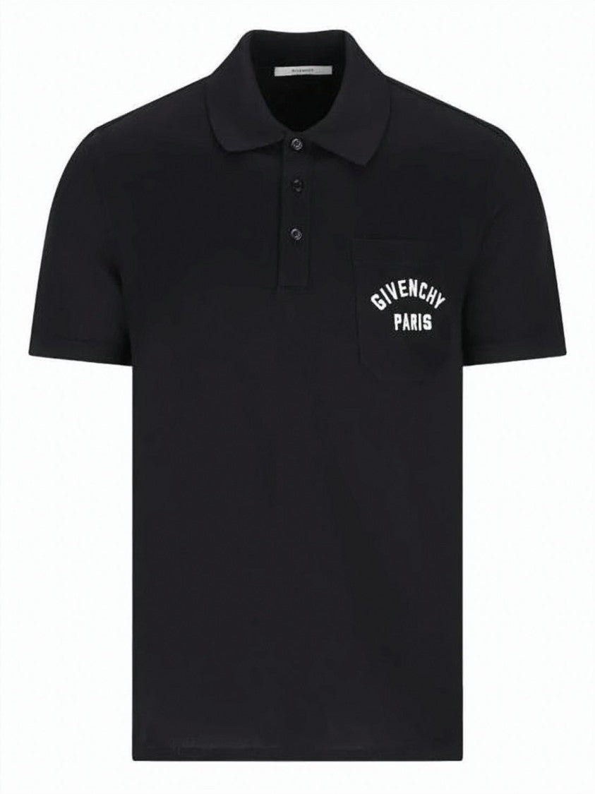 Givenchy Short-Sleeve Polo Shirt With Buttoned Placket