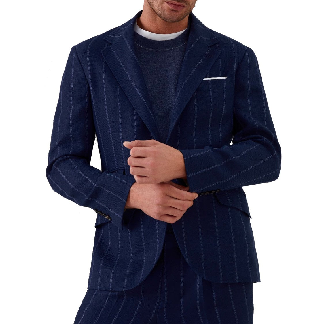 Brunello Cucinelli Blue Wool Jacket
