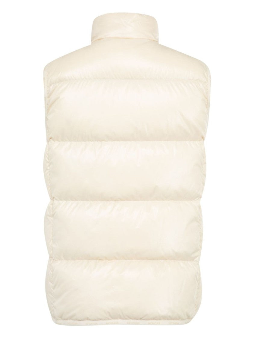 Moncler Quilted Sleeveless Snap High Collar Puffer Jacket