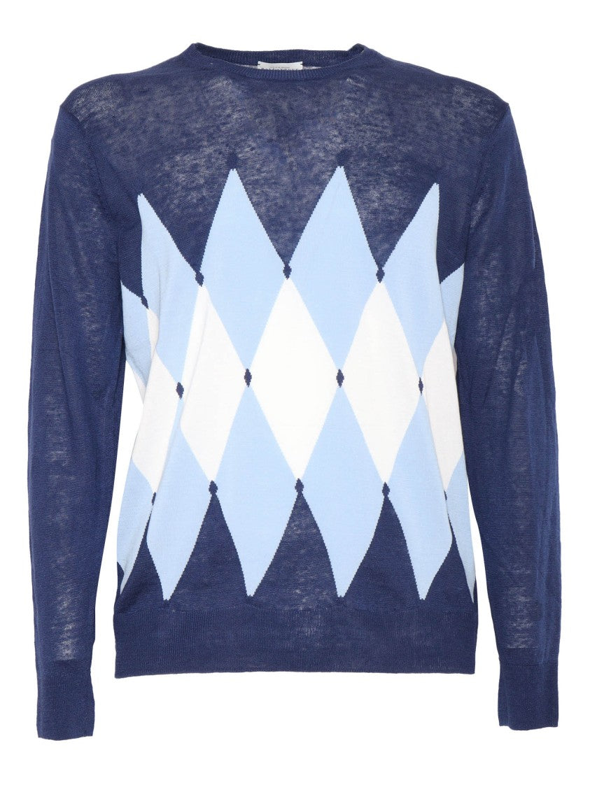 Ballantyne Diamond Pattern Crew Neck Pullover