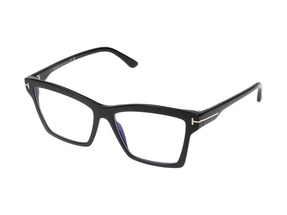 Tom Ford Black Oversized Square Frame Eyeglasses