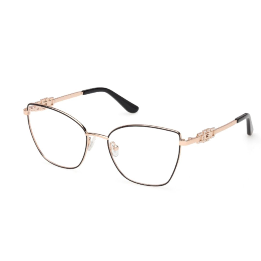 Guess Gu50316 Oversized Rounded Square Metal Frame Eyeglasses