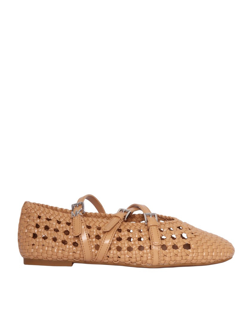 Michael Kors Pointed Toe Woven Ballet Flats